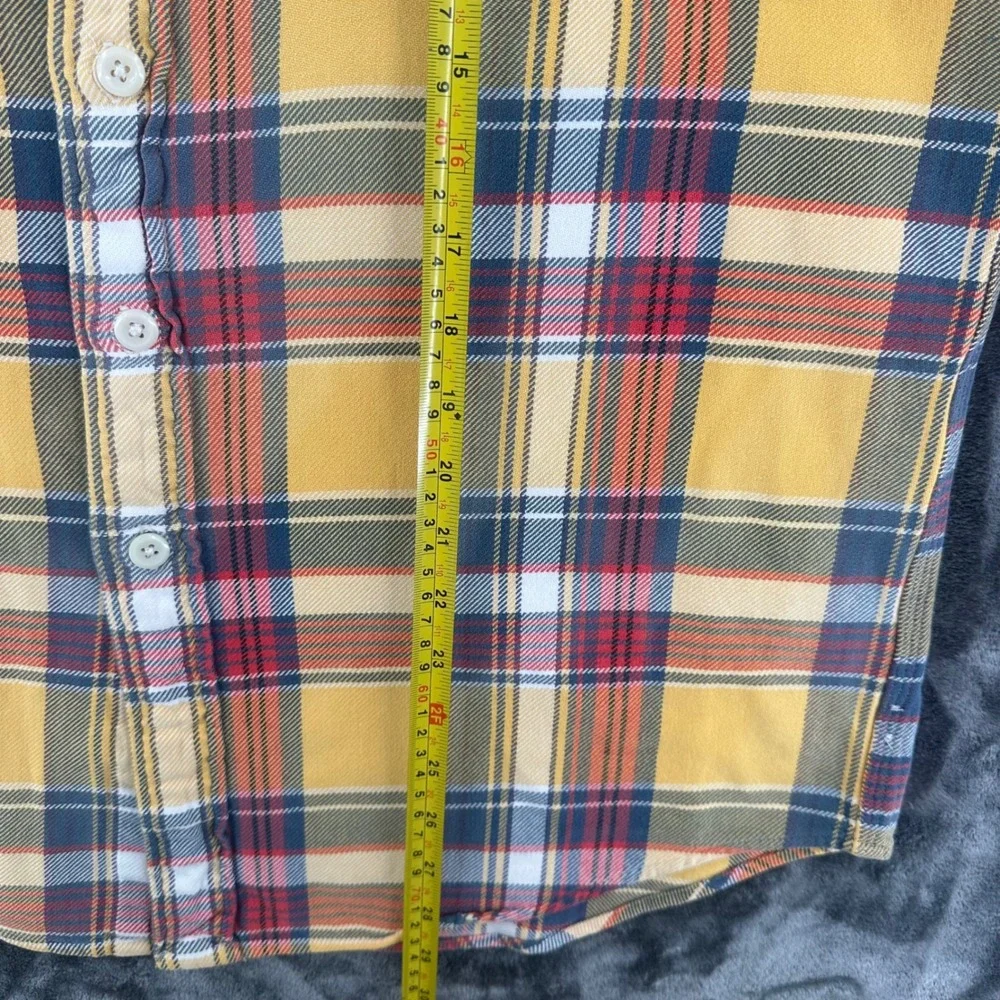 Ralph Lauren Mens XL Plaid Flannel Double Pocket Heavy weight Button Down Shirt